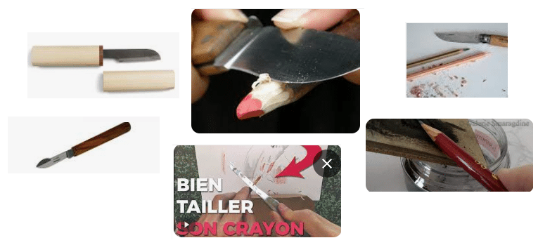 outils pour tailler un crayon sans utiliser un taille-crayon